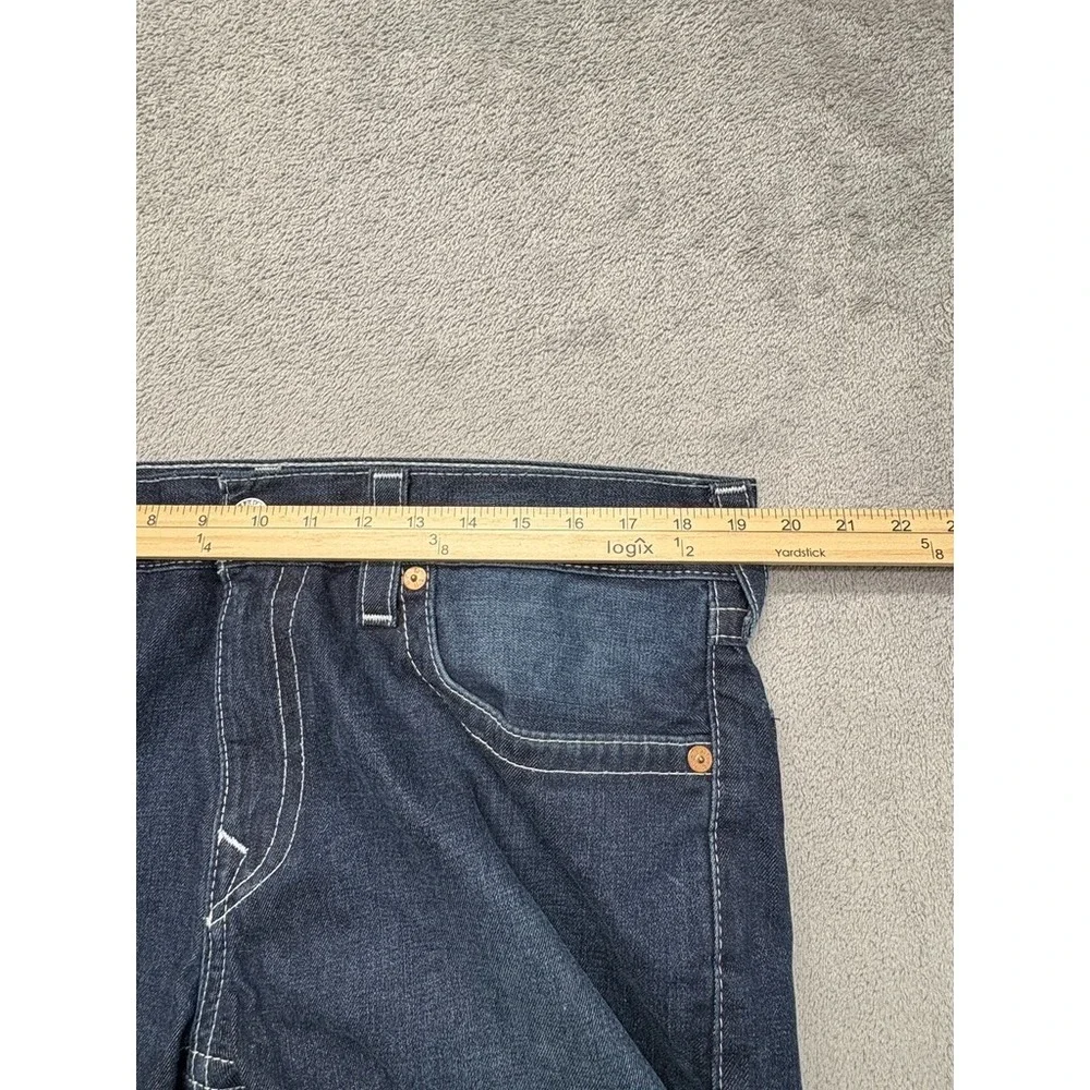 True Religion Boot Cut‎ Jeans Mens Blue Measured 38x31 Denim Pocket Flap